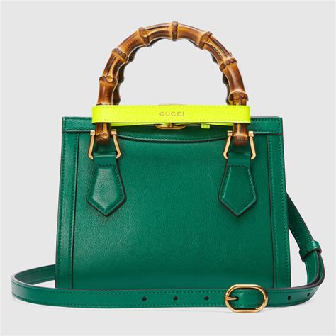 gucci diana green leather tote|Gucci diana bag 2021.